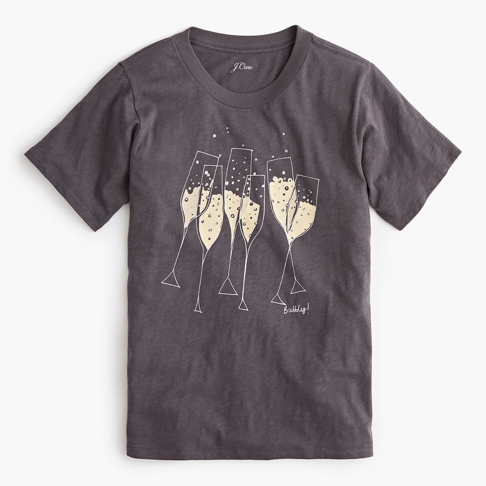 J. Crew Bubbly Champagne T Shirt